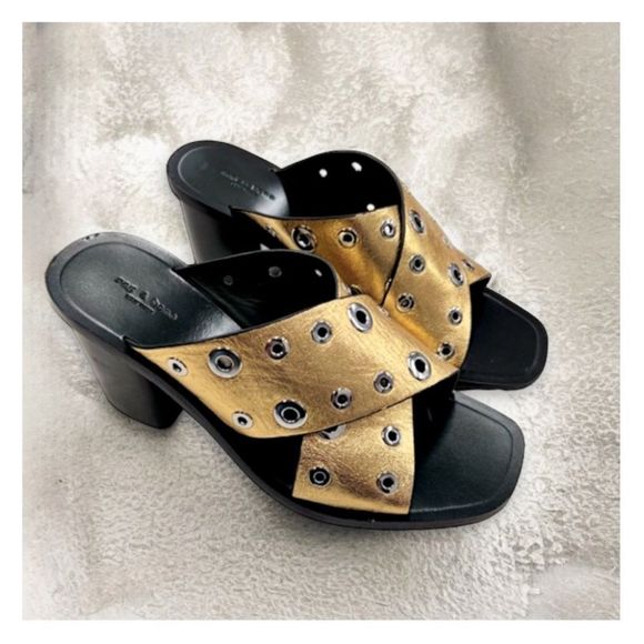 Rag & Bone Paige Sandals in Gold Grommet - Picture 10 of 16